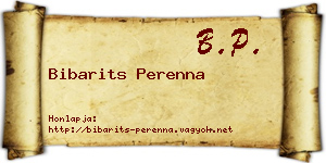 Bibarits Perenna névjegykártya